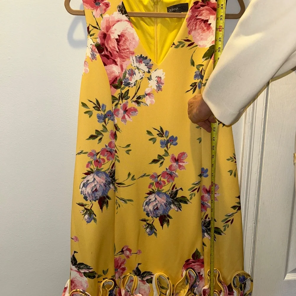 Donna Ricco Yellow Ruffle Dress - Picture 3 of 5